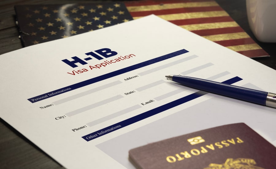 H-1B visa application and a foreign passport​