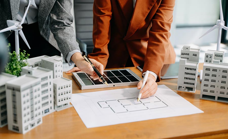 An investor checking documents