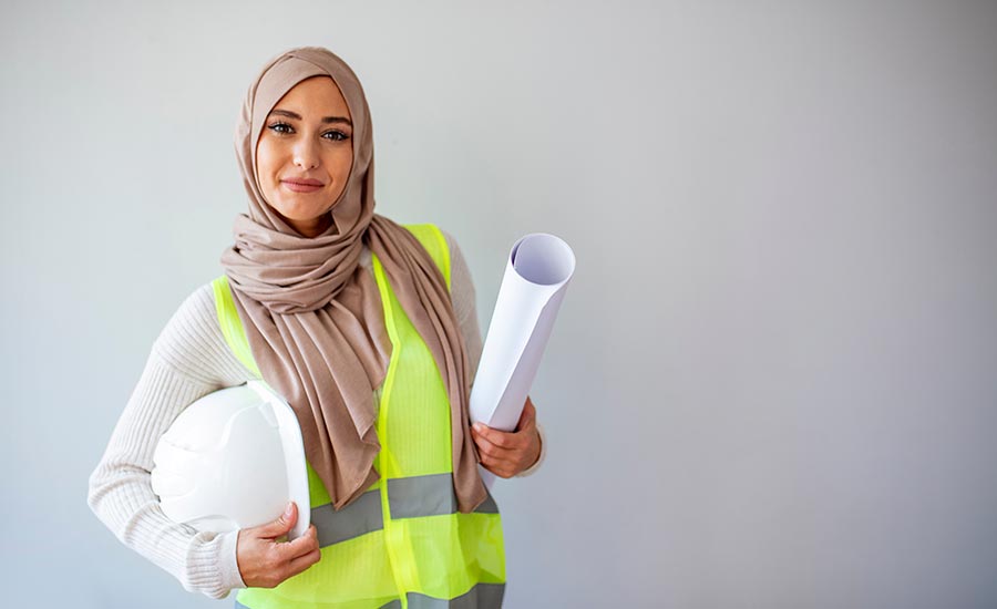 A female architect in hidjab